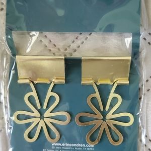 Erin Condren gold metal asterisk binder clip duo